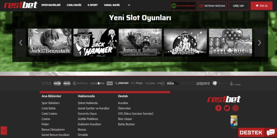 RESTBET GIRIŞ